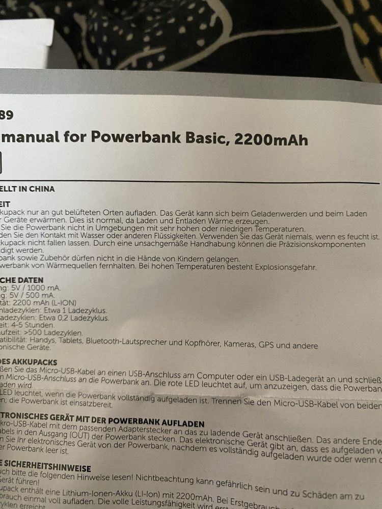 Powerbank 2200 mAh