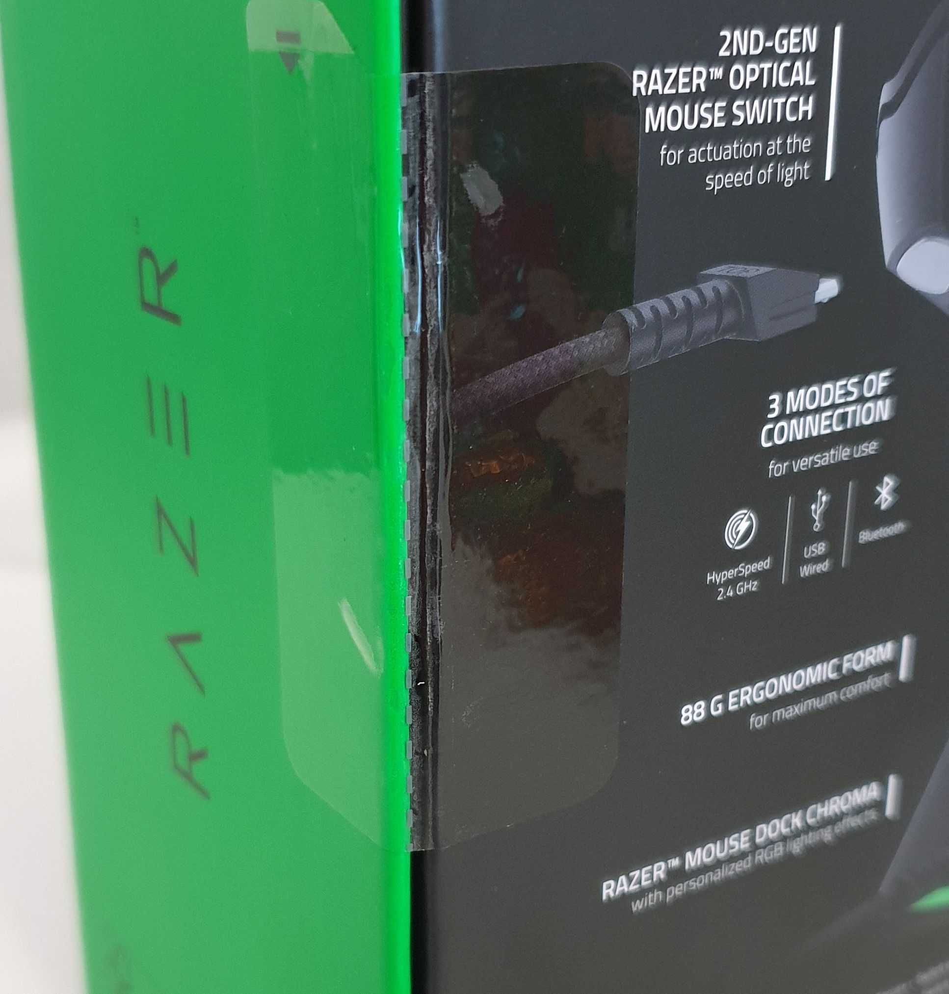 Nowa mysz gamingowa Razer Deathadder V2 PRO + stacja ładująca + dongle