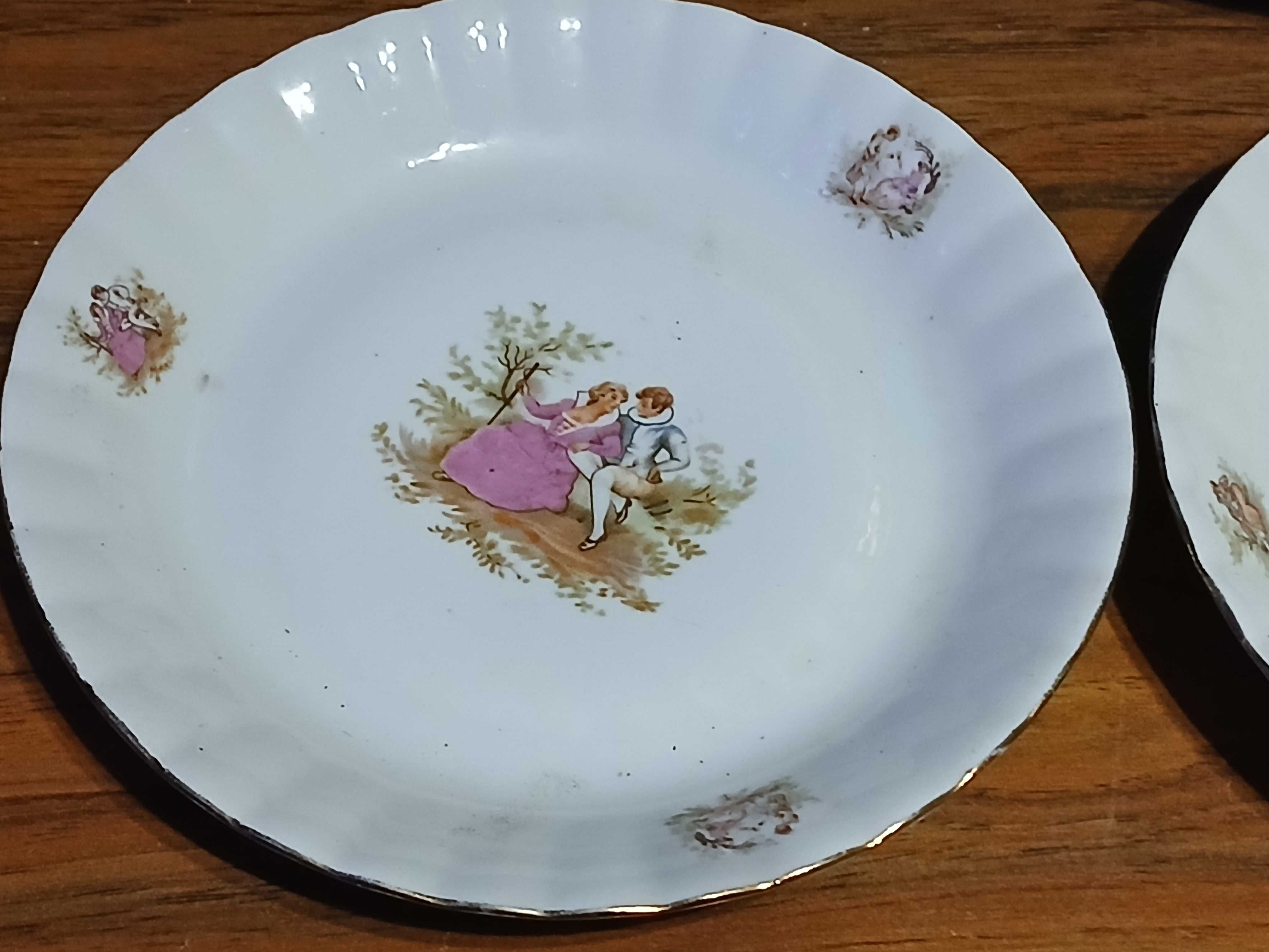 Zestaw 10 sztuk talerzyków Chodzież Telimena deserowe porcelana