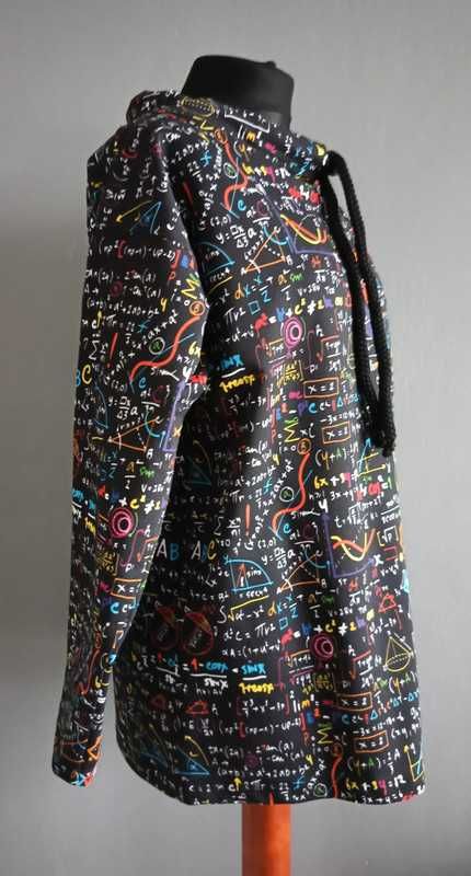 Bluza dresowa wzory matematyka czarna