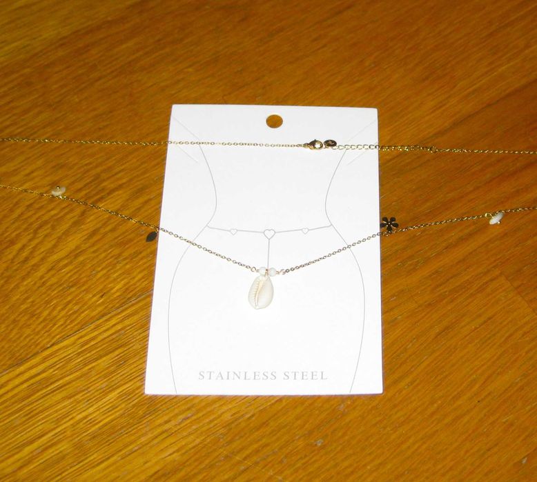 Colar de Barriga / Colar Duplo c/ Búzio NOVO