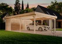 SOBO II  Wiata carport + schowek narzędziowy 800x600 cm