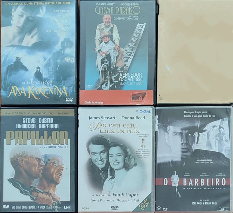 5 filmes clássicos (preço de conjunto)