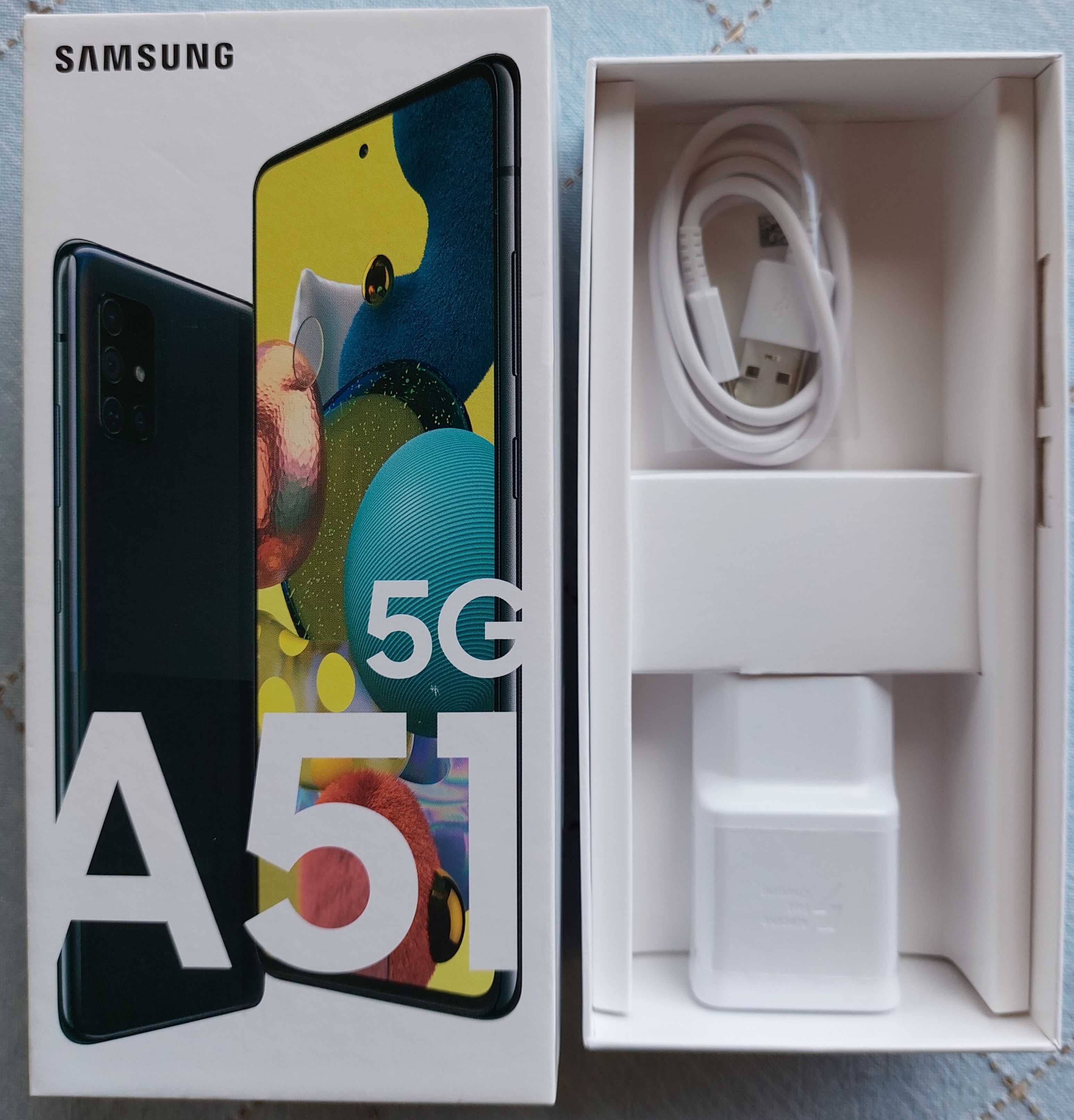 SAMSUNG GALAXY A51-5G cor preto, desbloqueado, como novo