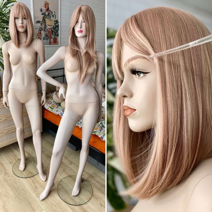 Mega premium manekin wystawowy bardzo realistyczny z peruką mat okazja