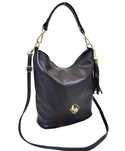 Torba shopper Laura Biaggi czarna skóra naturalna