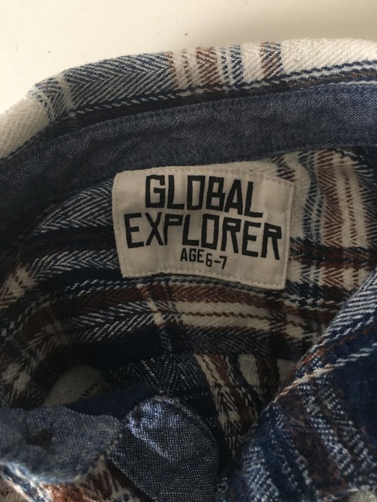 Koszula chłopięca w kratkę Global Explorer