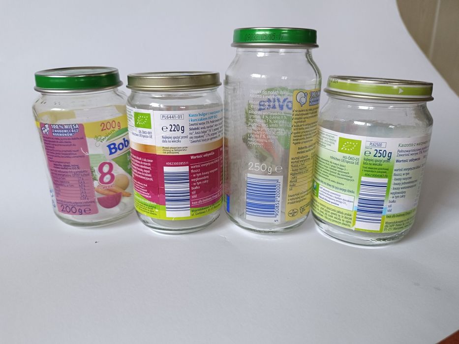 50x Puste słoiczki po obiadkach i deserkach 80-250g