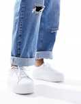 Asos Design 36 Białe Trampki Divide Na Platformie H16618