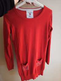 Czerwony długi sweter Reserved