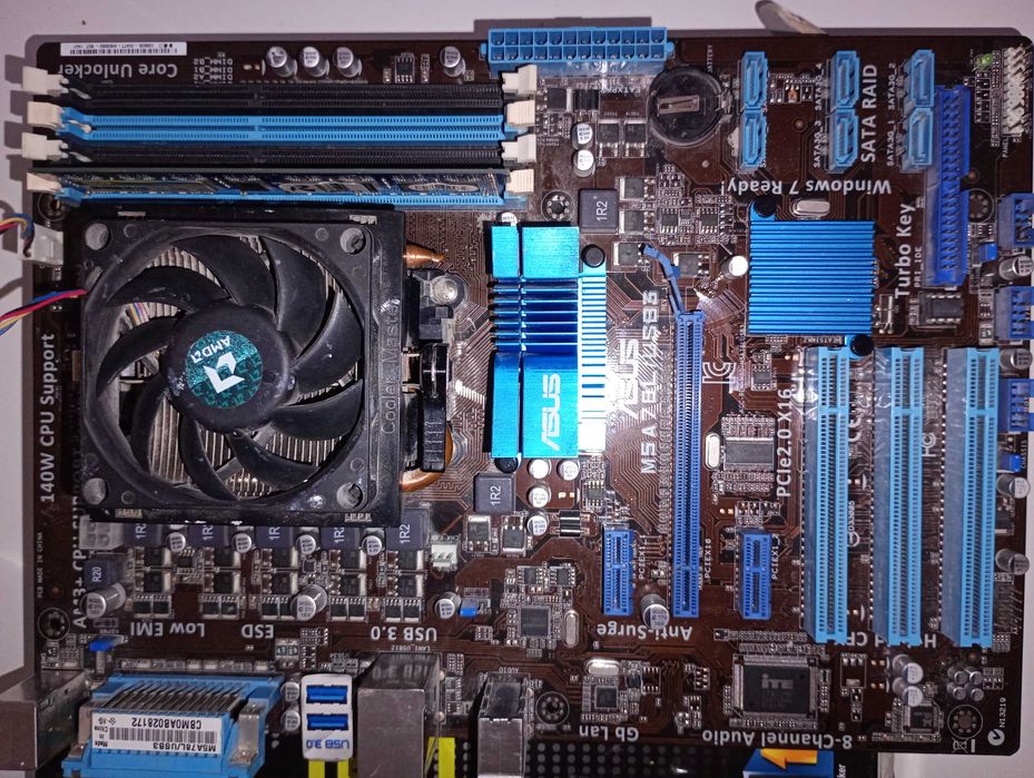 Плата Сокет am3+ M5A78L/USB3, + FX4100 + 2GB DDR3