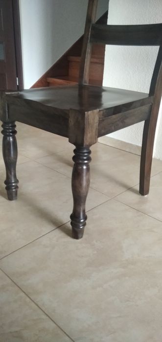 6 krzeseł kolonialnych palisander