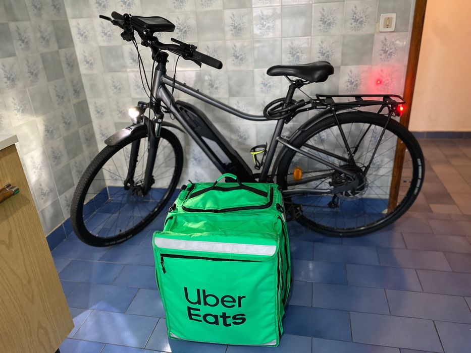 Bicicleta de Trekking Elétrica Quadro Alto Riverside 520 E Cinzento