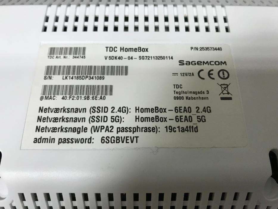 TDC HGW4 HomeBox Sagemcom (Роутер)