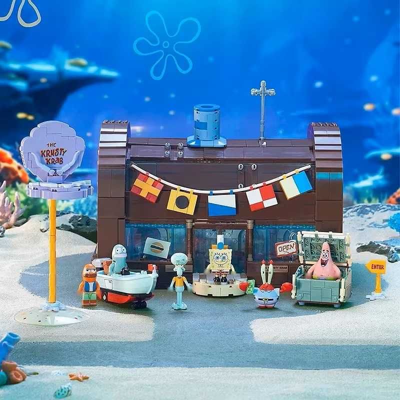 Klocki SPONGEBOB restauracja POD TŁUSTYM KRABEM 2700 klocków JAK LEGO