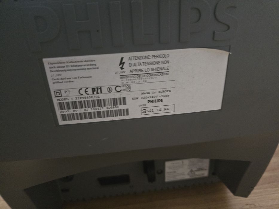Telewizor Philips kineskopowy 21 cali dzialajacy z pilotem