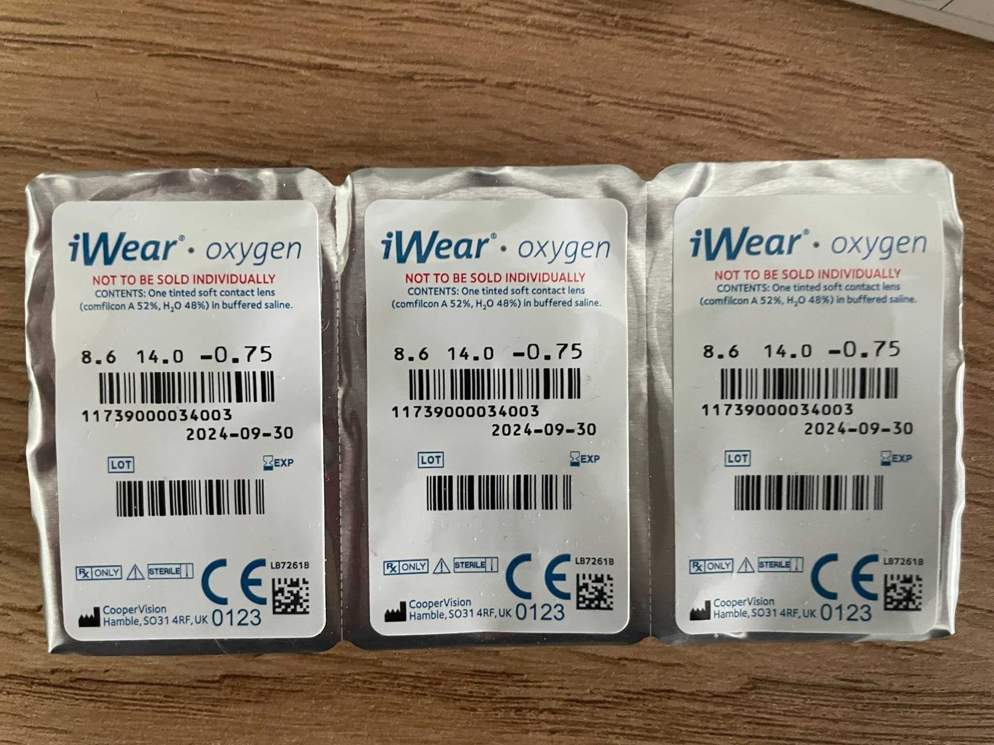 iWEAR soczewki 1 miesięczne / 3 sztuki / -0,75 / nowe