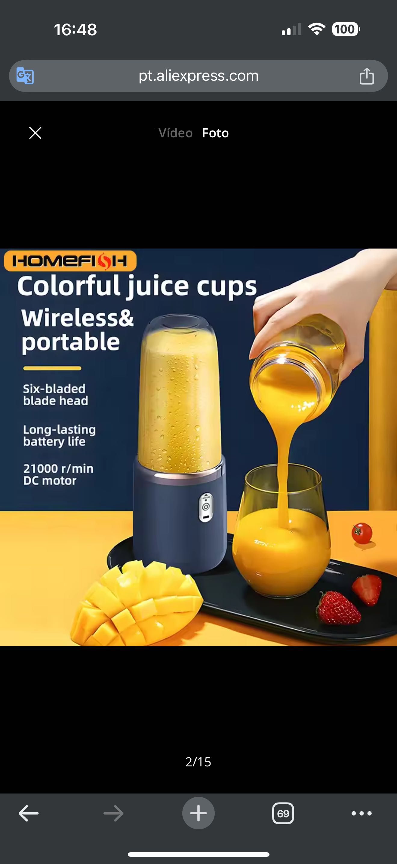 Mini Liquidificadora Portátil USB  NOVA
