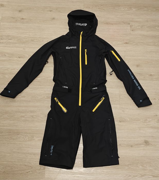 Kombinezon MTB dirtlej Dirtsuit Pro edition - czarny/żółty, roz. S