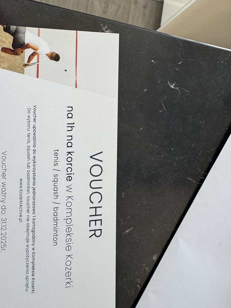 Voucher Kozerki 5 godzin tenis,squash
