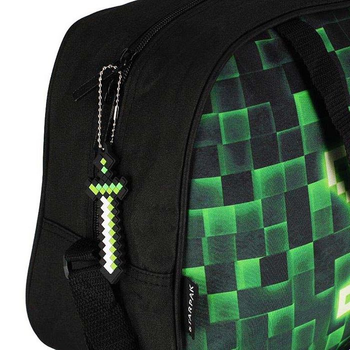 Torba Sportowa Na Basen Wf Dla Chłopca 3d Piksele Neonowy Kilof