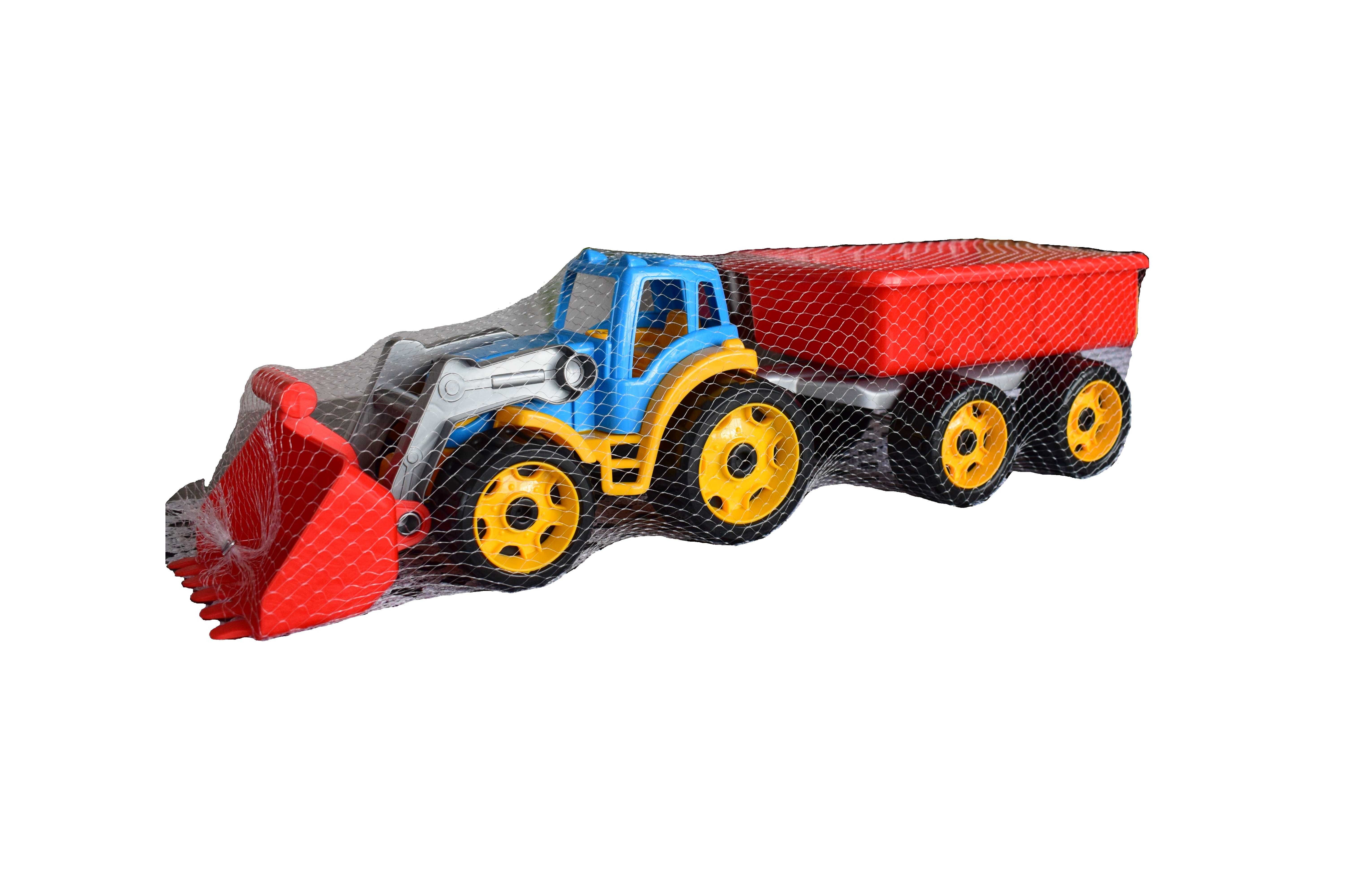 Zabawka Kombajn Zbożowy Traktor Ciągnik Koparka Z Przyczepą