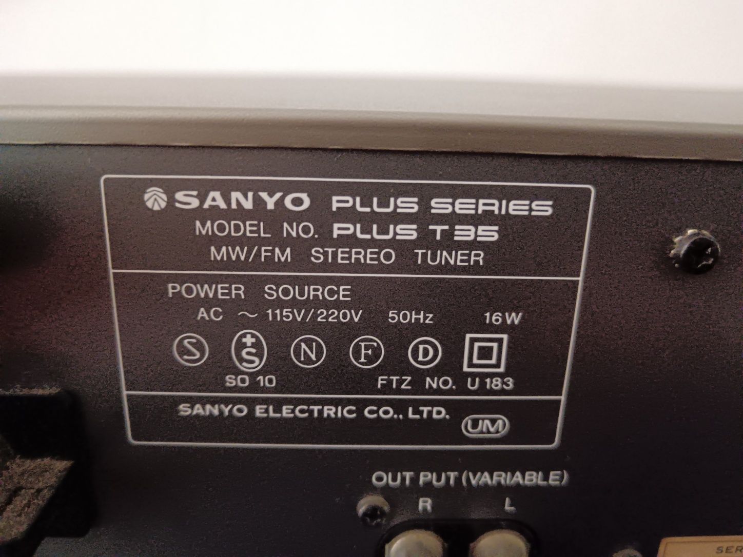 Sanyo Plus T-35 - sintonizador / tuner