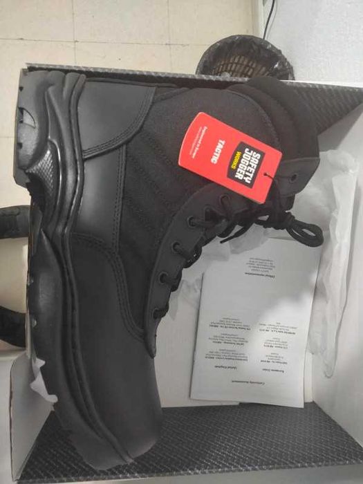 Botas SAFETY JOGGER pretas, ideais para vigilantes, PSP e seguranças.
