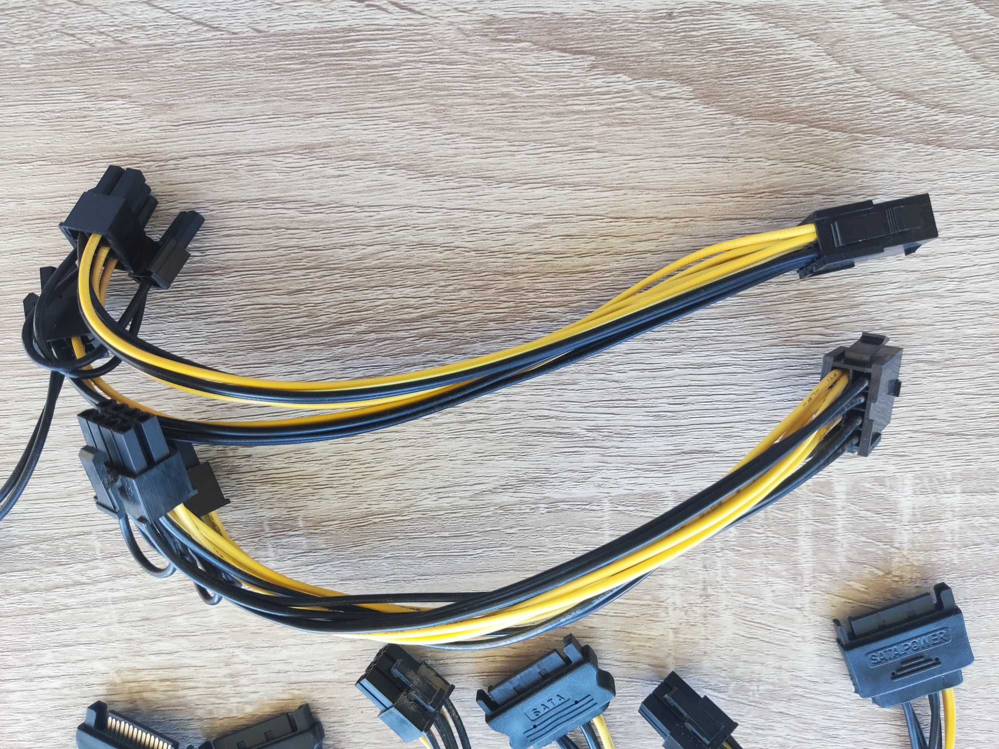 Cabo Splitter PCI-e e Cabo adaptador de alimentação SATA
