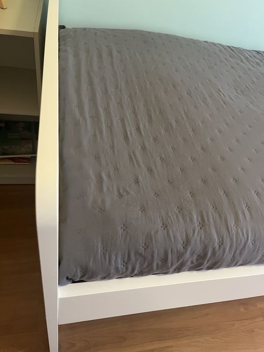 cama Släkt  c/ estrado ripas e colchao-Ikea