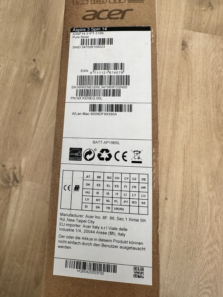 Laptop Acer Aspire 3 Spin 14