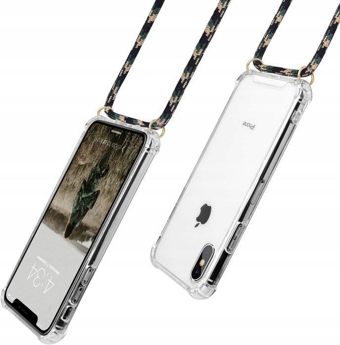 etui abitku na iphone x, przezroczysty naszyjnik z tpu