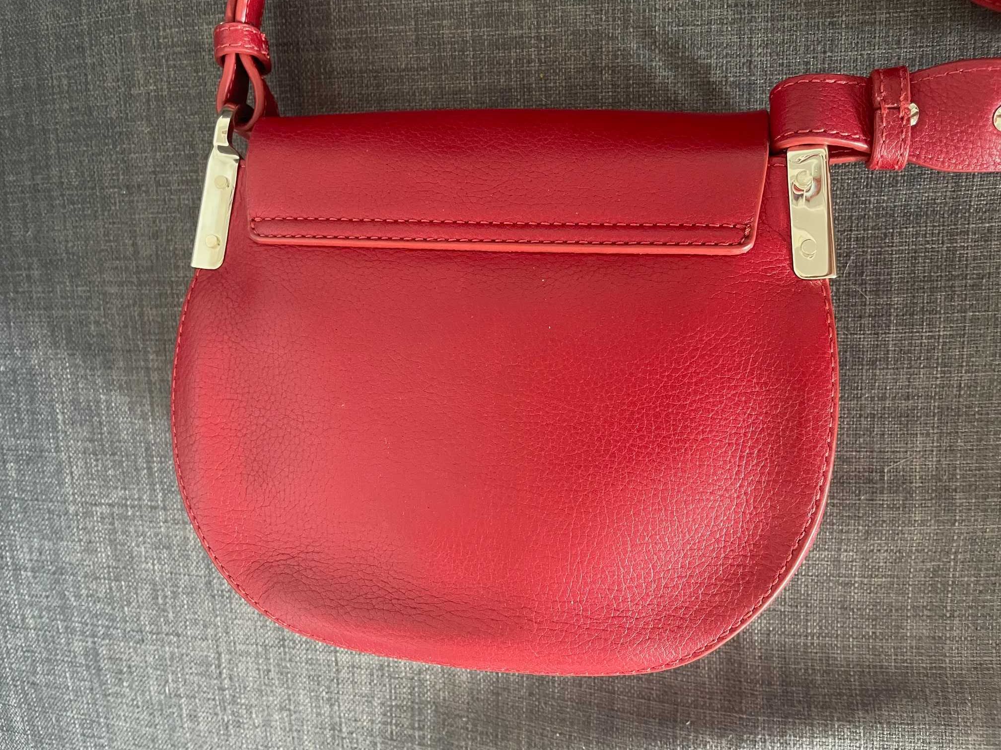 piękna burgundowa torebka Massimo Dutti