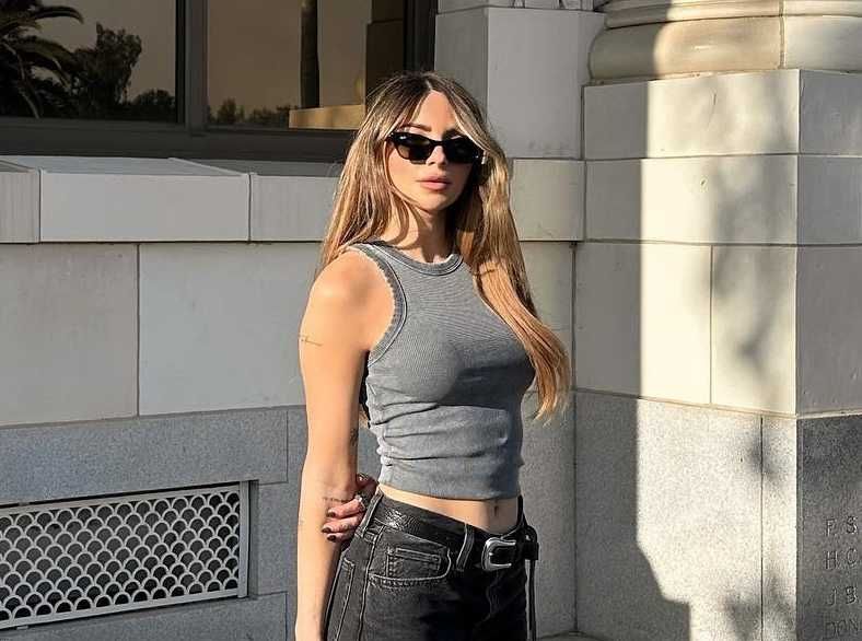 Базовий топ у рубчик Zara | M - L | washed | basic ribbed