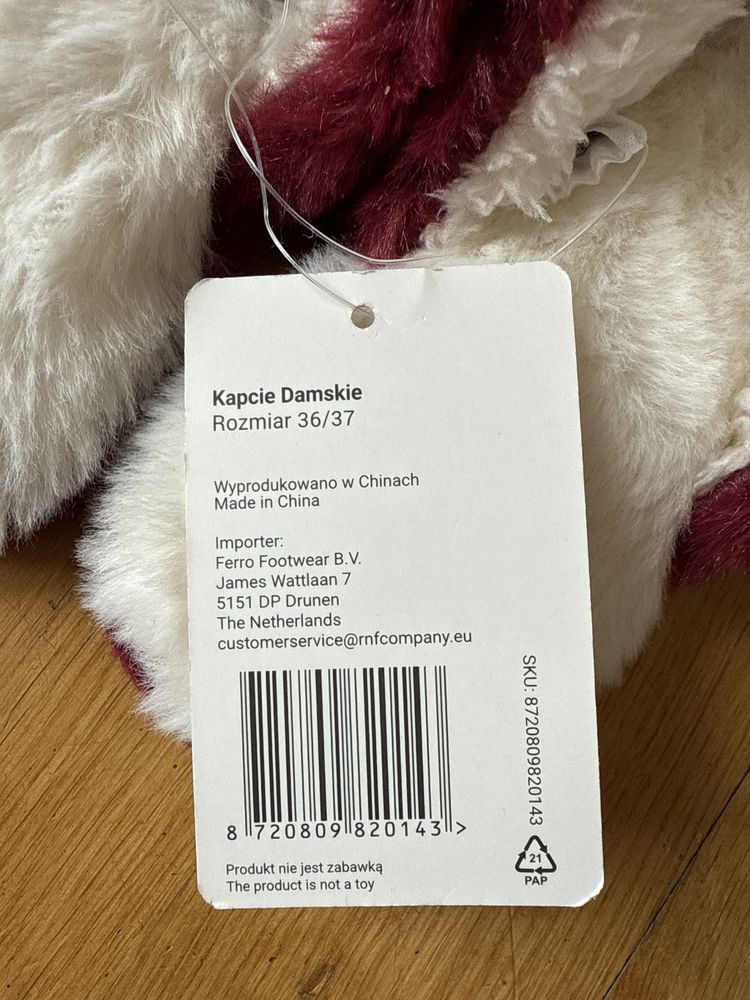 kapcie damskie świąteczne nowe