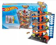 HOT WHEELS CITY Zestaw Zakrecony MEGA GARAŻ parking + autko 1:64 gtt95