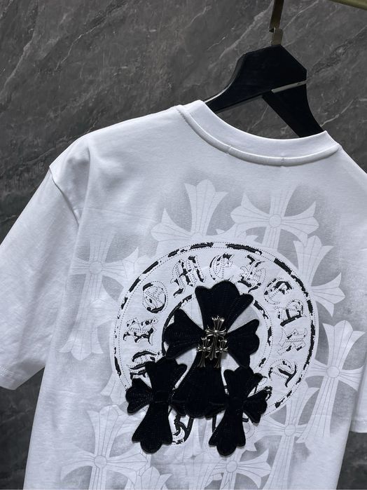 CHROME HEARTS футболка мужская оверсай белая черная унисекс оригинал