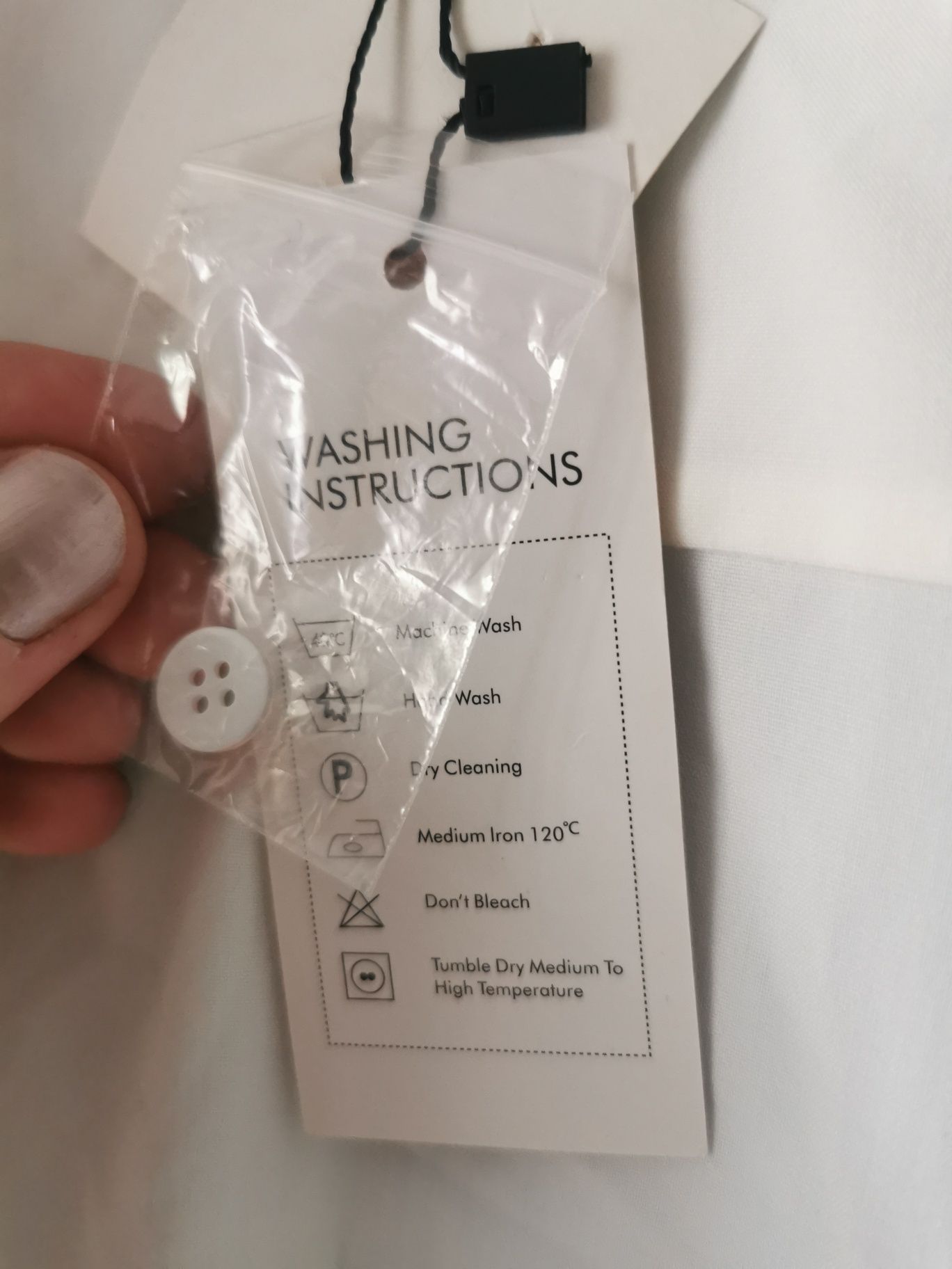 Biała koszula z długim rękawem 3 XL
