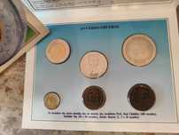 Coleção de moedas correntes brilhantes não circuladas 1989
