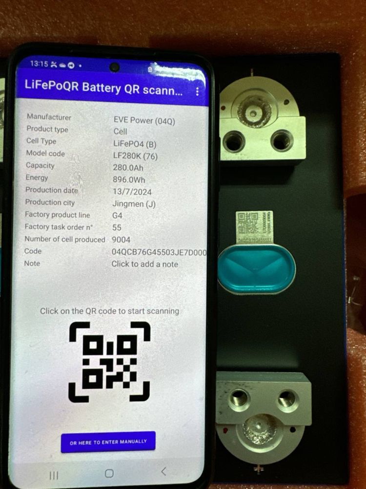 Комірки EVE LiFePo4 GradeA LF280K 280AH та MB31 314АН.