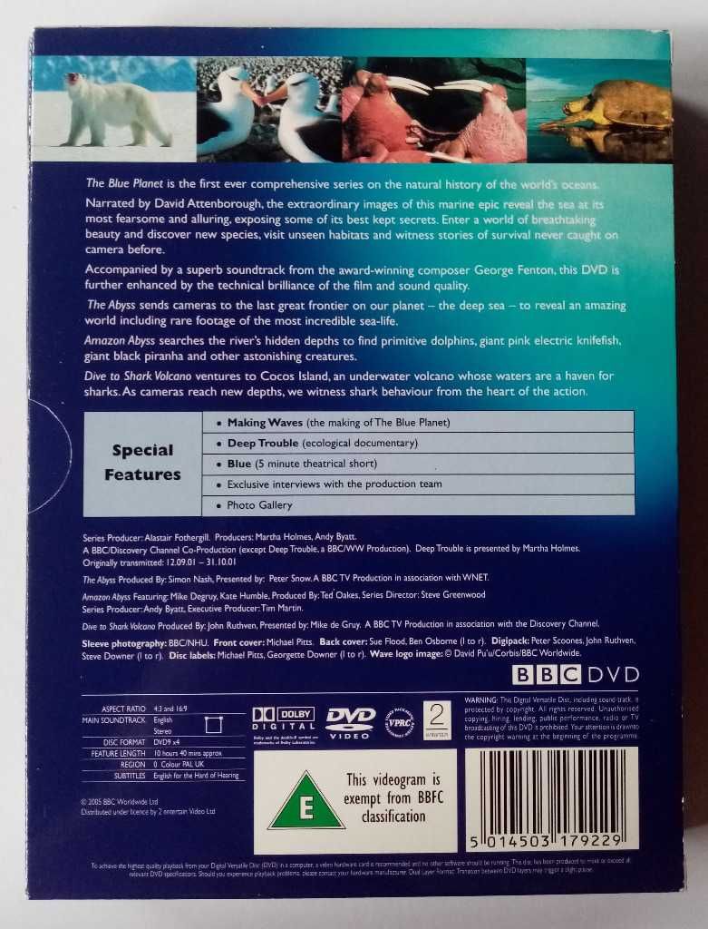 The Blue Planet - BBC 4 x DVD