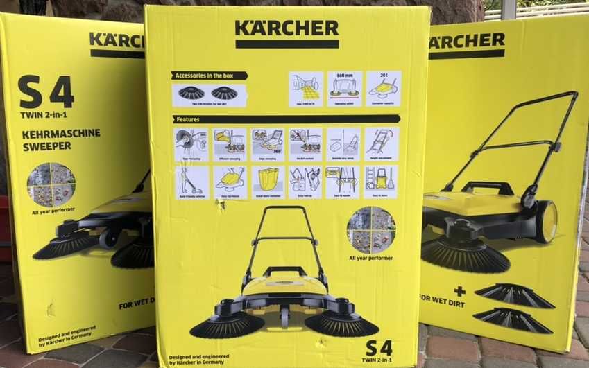 Ручна підмітальна машина Karcher S4 Twin 2/4 щетки подметальная машина