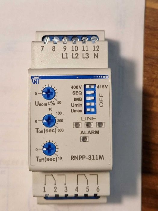 Трифазне реле напруги і контролю фаз РНПП-311М