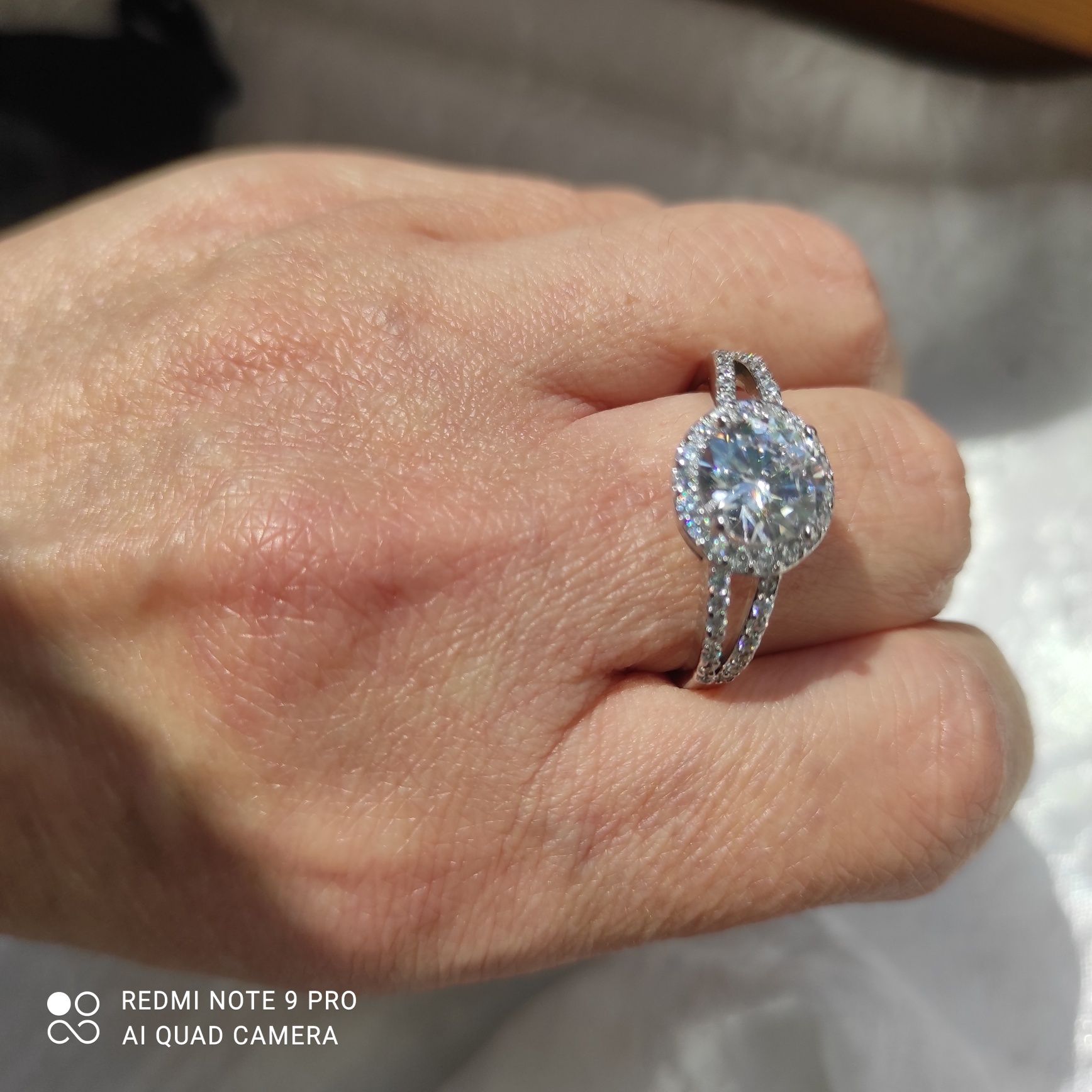 Кольцо, кольцо для помолвки, новое, серебро, цирконий
