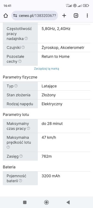 Dron Exo Cinemaster 2+ dodatki.