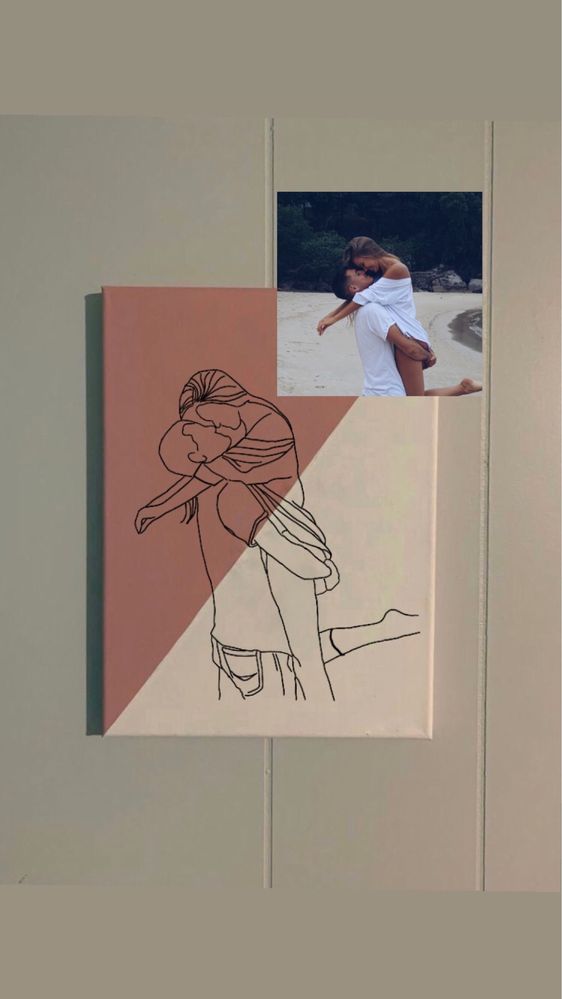 Quadro em desenho outline