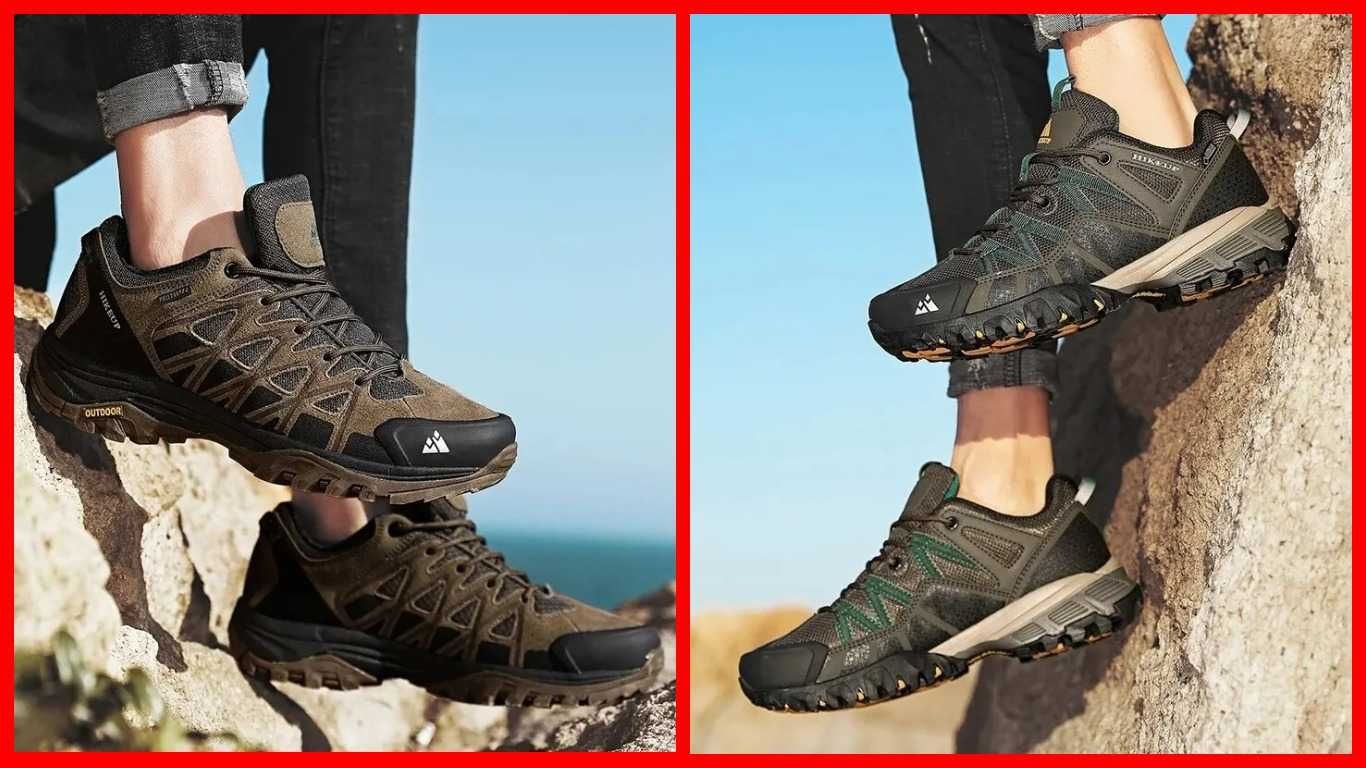 Новые мужские трекинговые кроссовки HikeUp (кожа, замша, сетка).