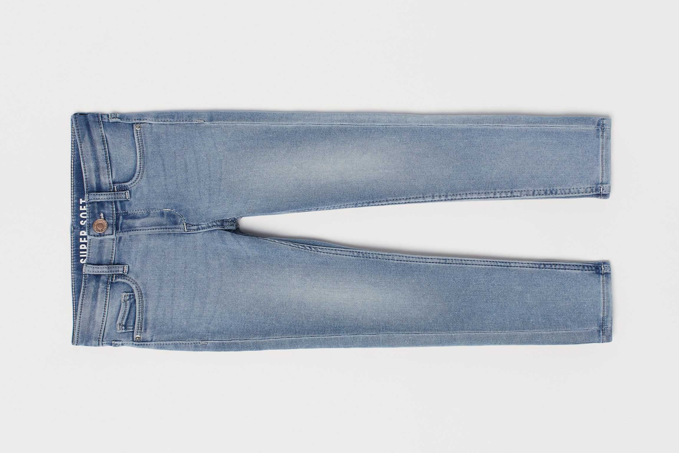 H&m skinny fit JEANS gumkowe org przecierane roz 140 nowe z metka
