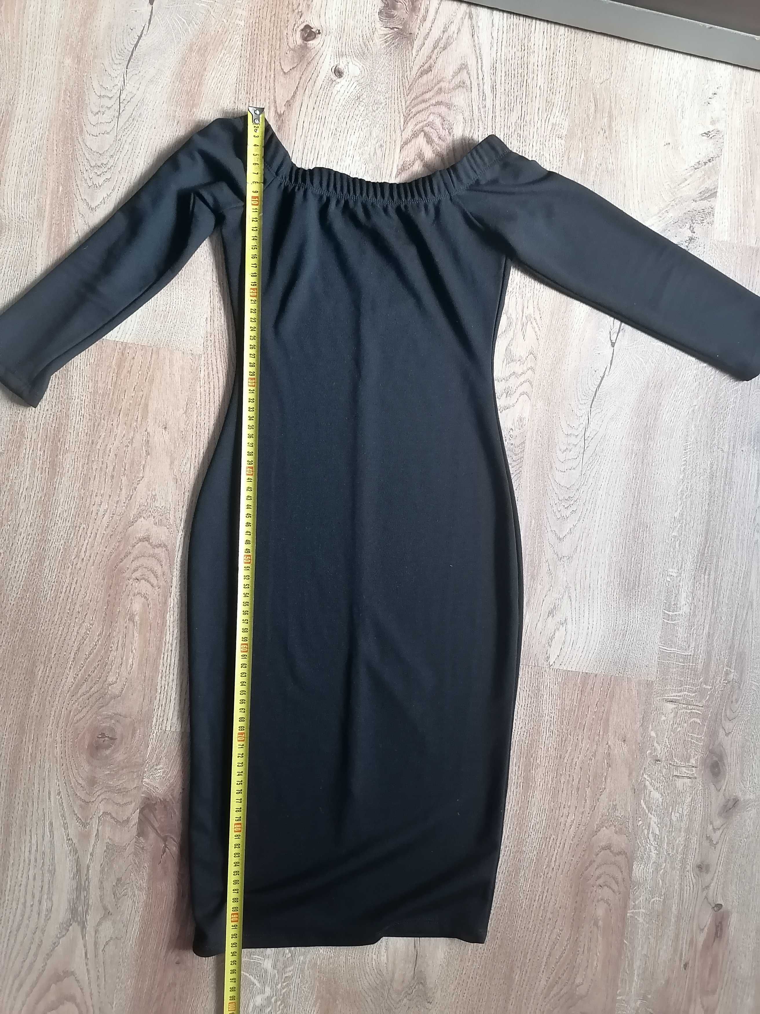 Dopasowana Czarna  sukienka Zara xs, S