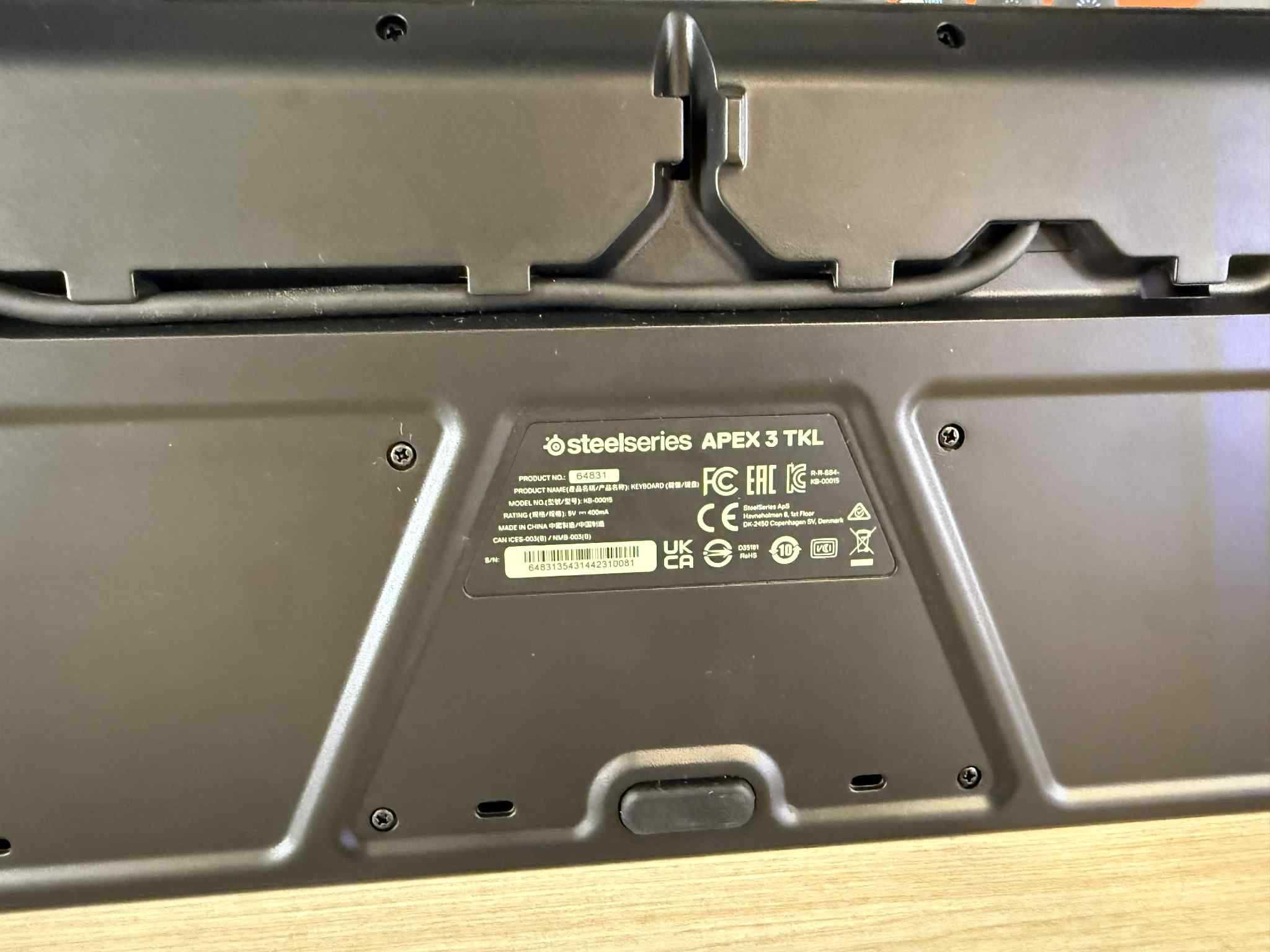 Klawiatura przewodowa membranowa gamingowa SteelSeries Apex 3 TKL
